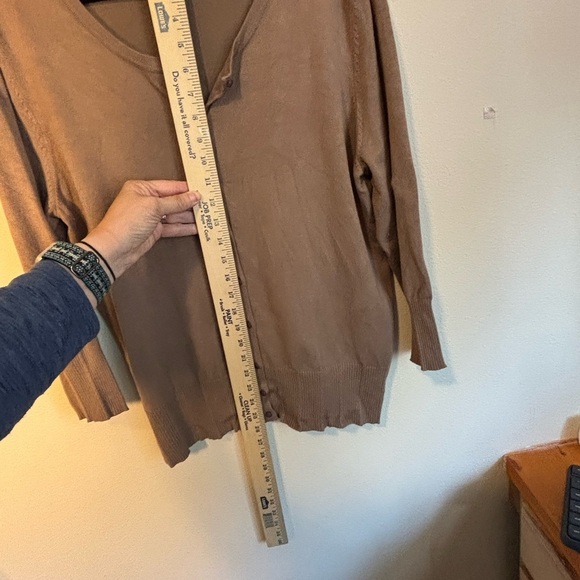 Merona size L Brown Button up cardigan - Picture 5 of 6